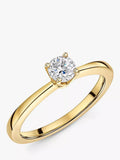 Jools by Jenny Brown Solitaire Round Cut Cubic Zirconia 5mm Ring, Gold, Q