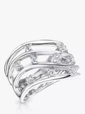 Jools by Jenny Brown four strand band ring silver - British product