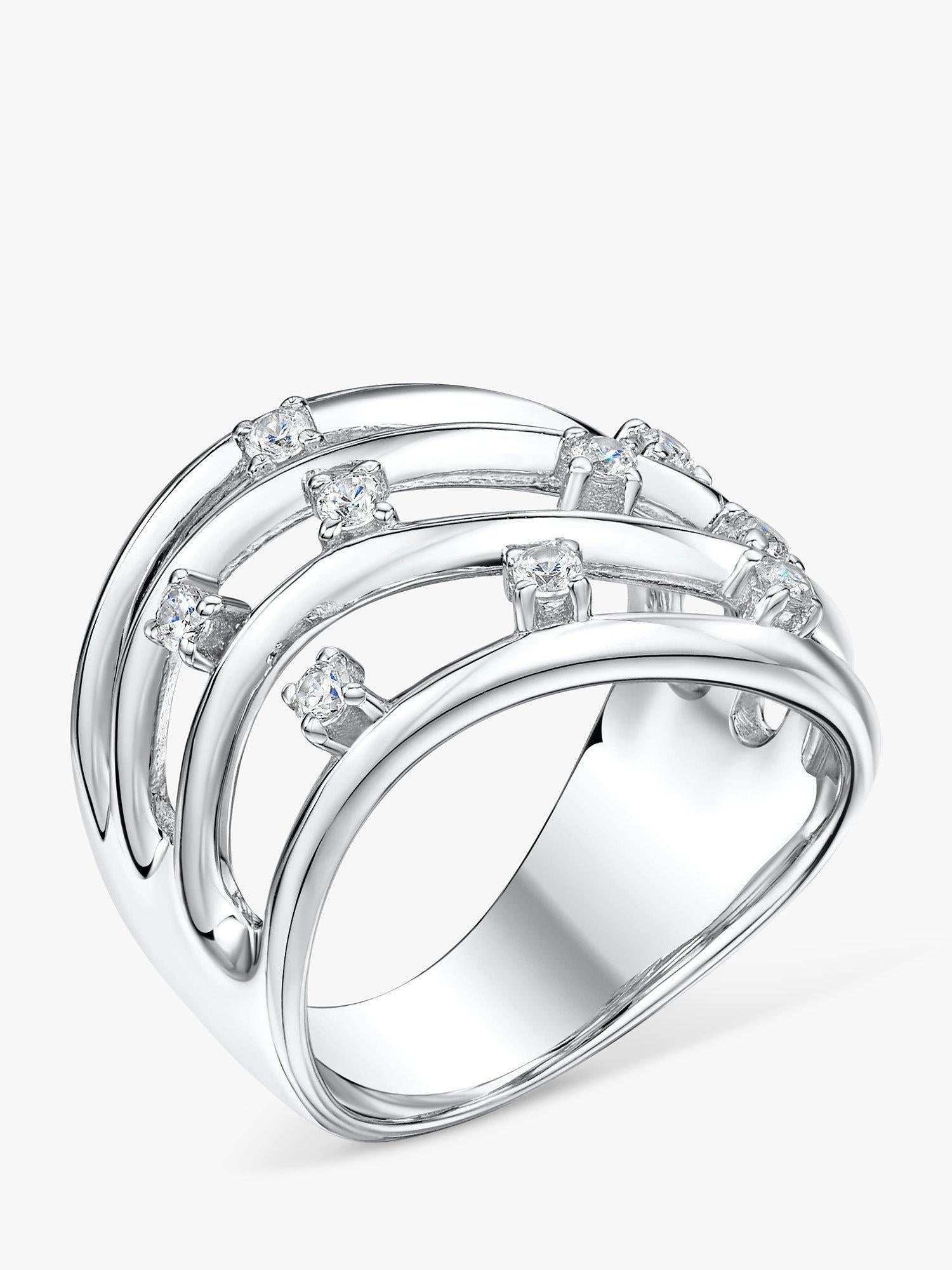 Jools by Jenny Brown four strand band ring silver - British product