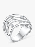 Jools by Jenny Brown four strand band ring silver - British product