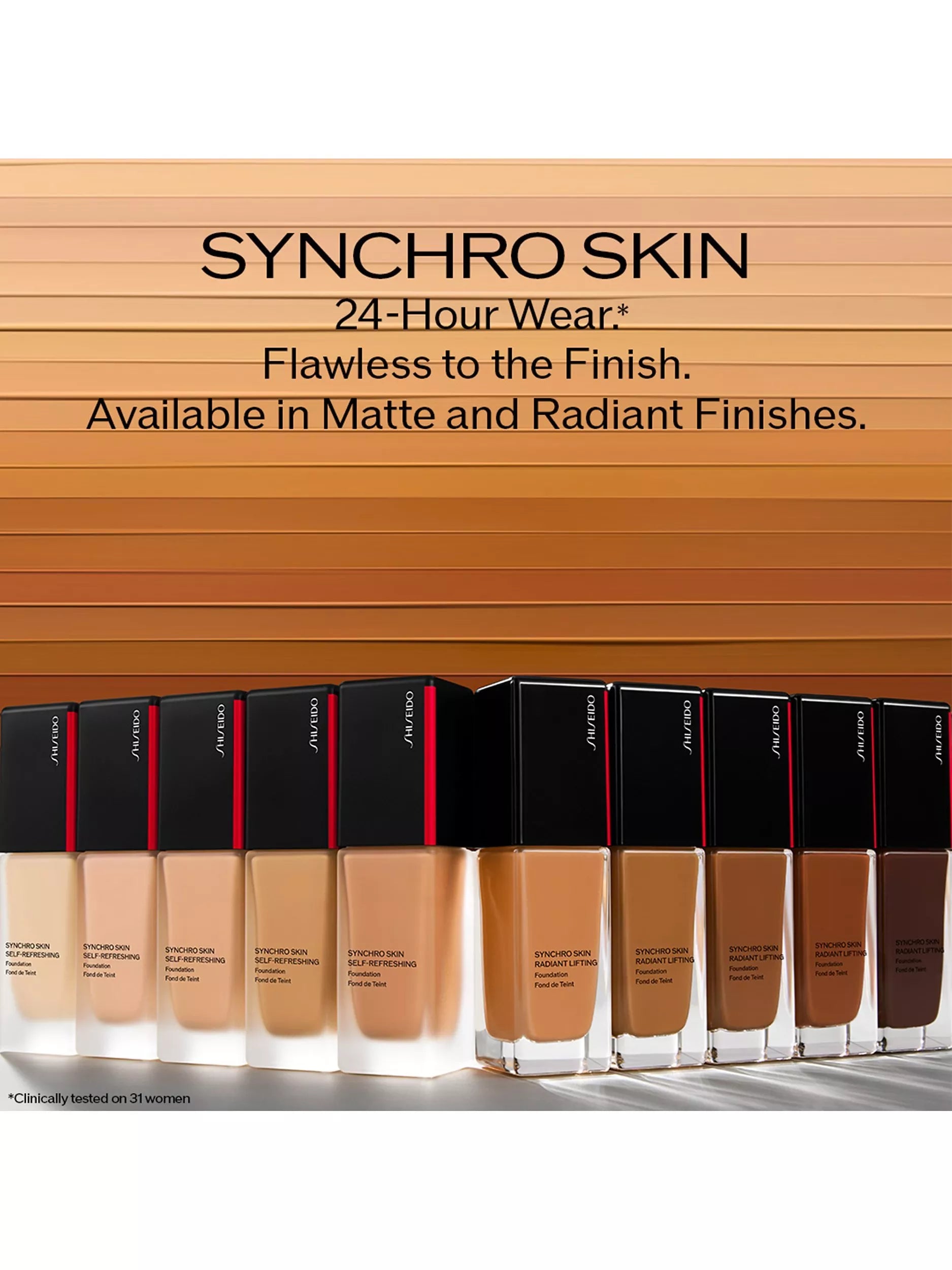 Shiseido Synchro Skin Radiant Lifting Foundation 30ml (British brand)