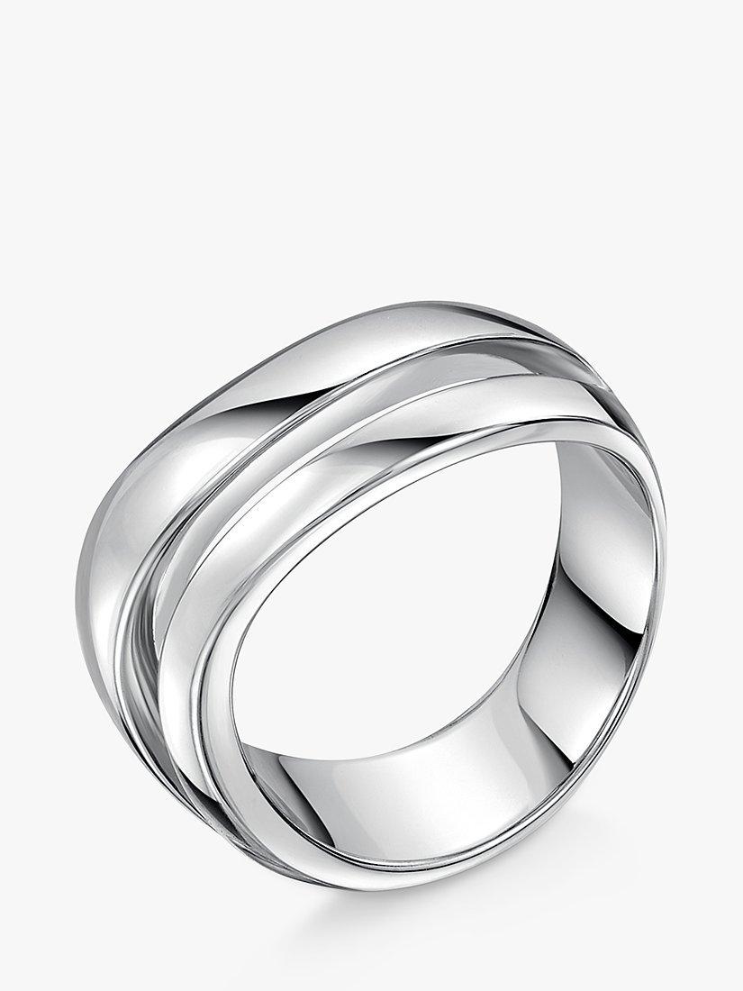Jools by Jenny Brown double row wave ring silver (British brand)