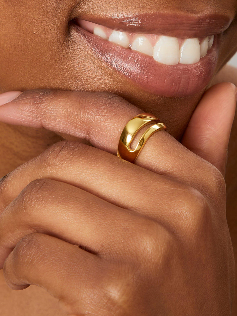 Jools by Jenny Brown double row wave ring, imported from the UK