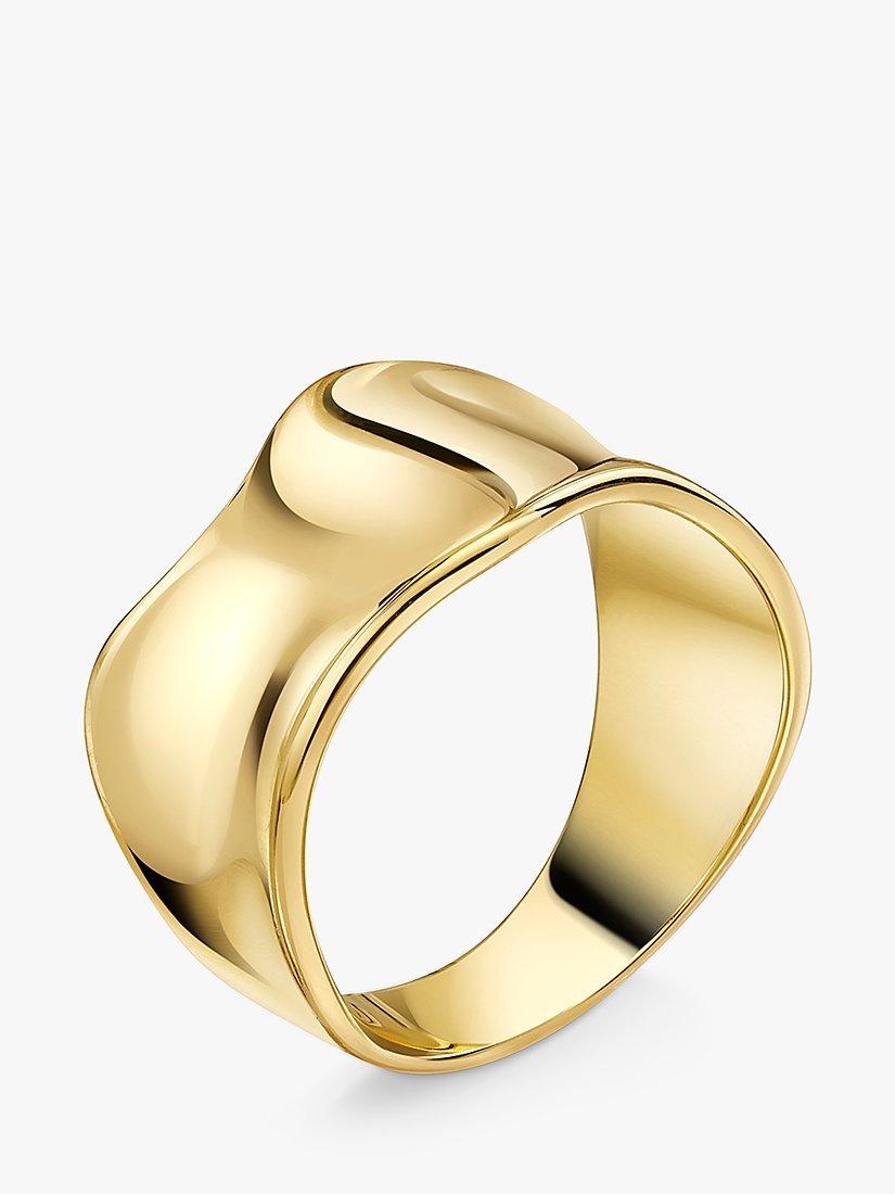 Jools by Jenny Brown gold wave band ring, imported from the UK