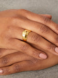 Jools by Jenny Brown gold wave band ring, imported from the UK