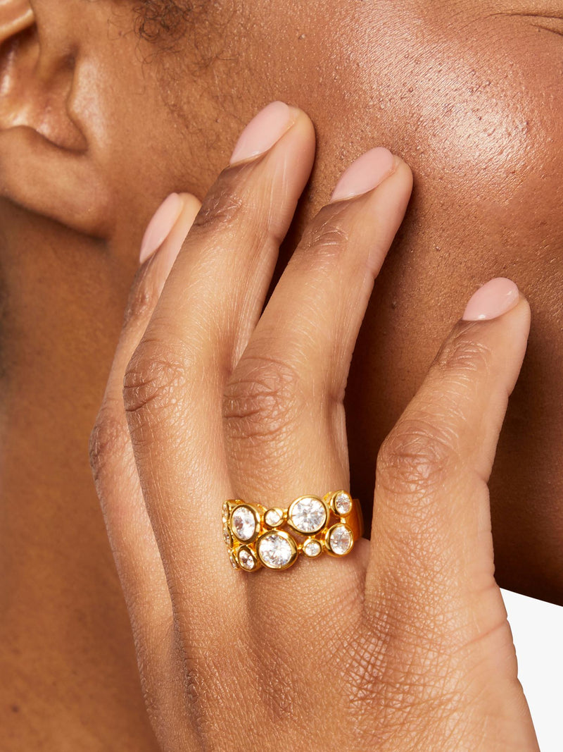 Jools by Jenny Brown gold cubic zirconia ring - British product