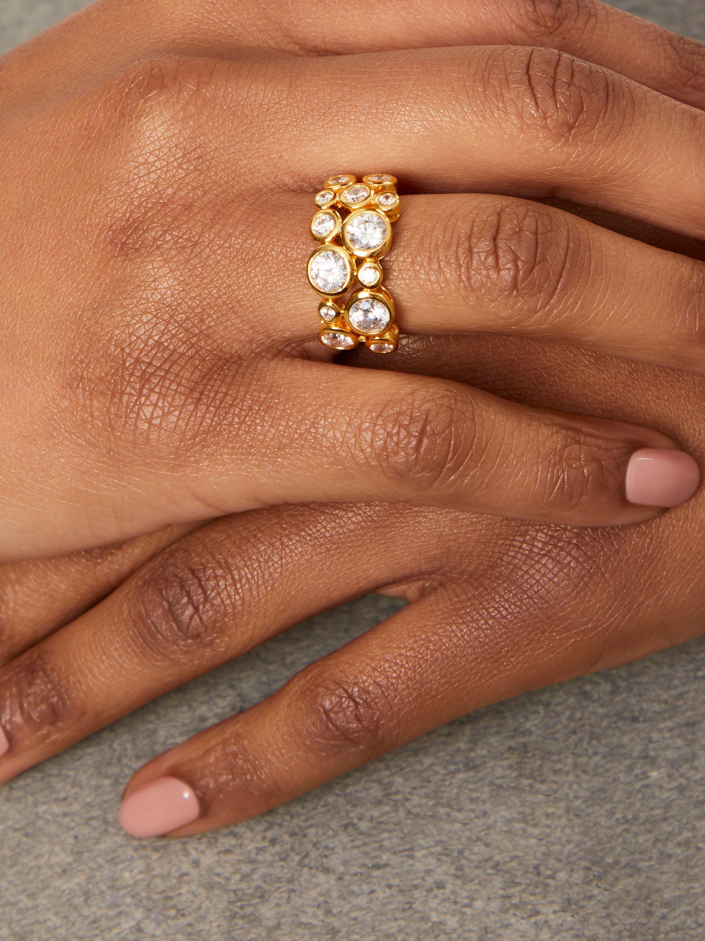 Jools by Jenny Brown gold cubic zirconia ring - British product