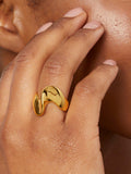 Jools by Jenny Brown gold twist band ring, imported from the UK