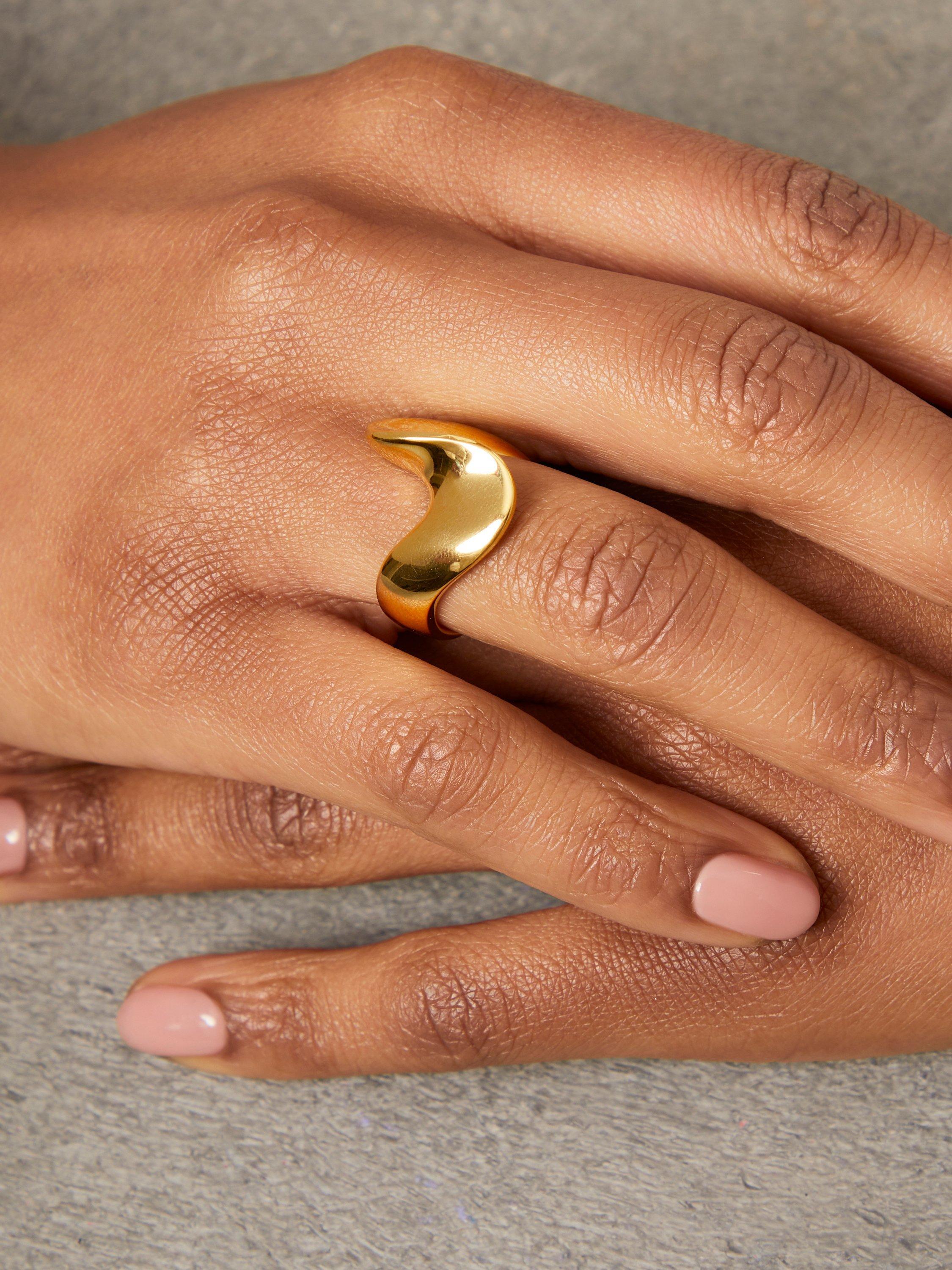 Jools by Jenny Brown gold twist band ring, imported from the UK