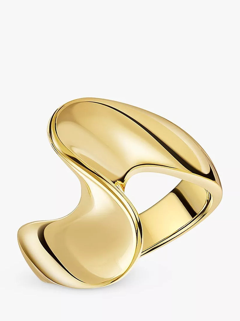 Jools by Jenny Brown Twist Band Ring Gold