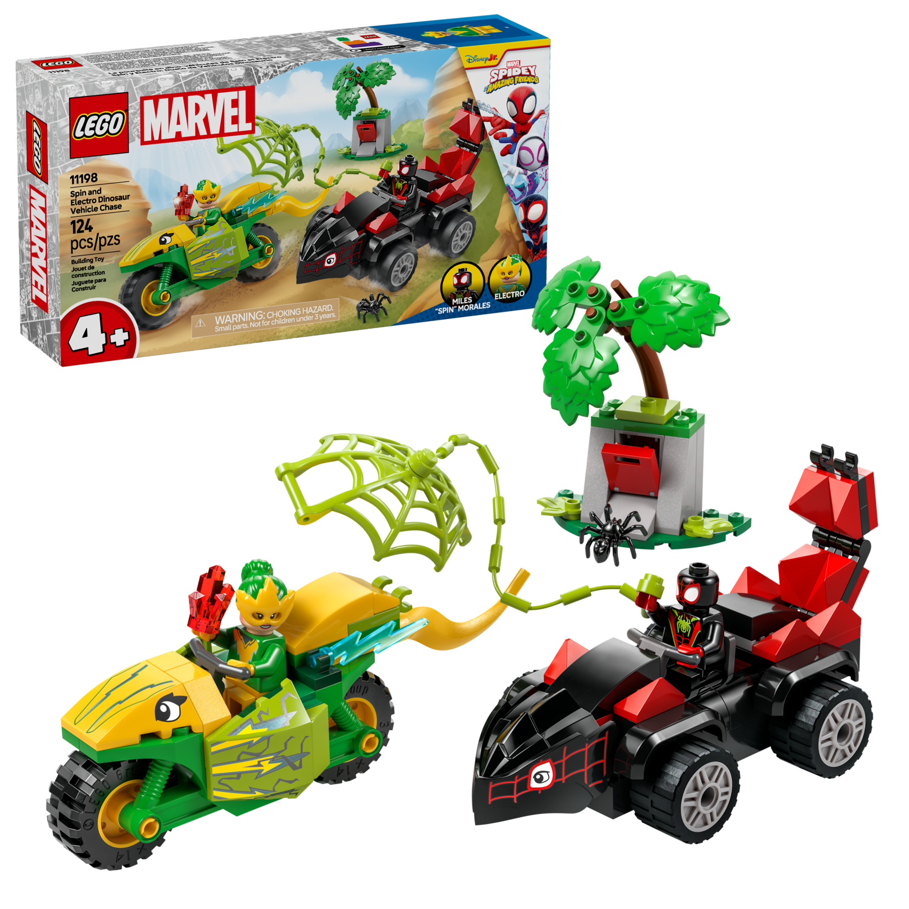 LEGO Spin and Electro Dinosaur Vehicle Chase 124 Pieces (British brand)