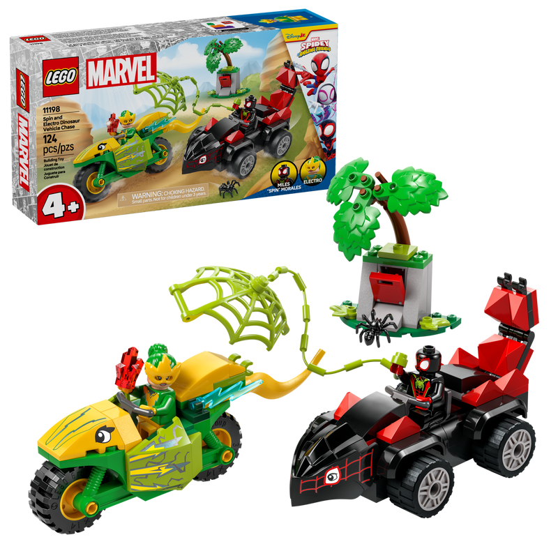 LEGO Spin and Electro Dinosaur Vehicle Chase 124 Pieces (British brand)