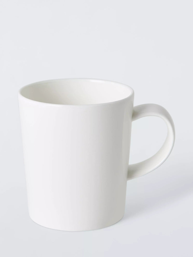 John Lewis short bone china mug 240ml, imported from the UK