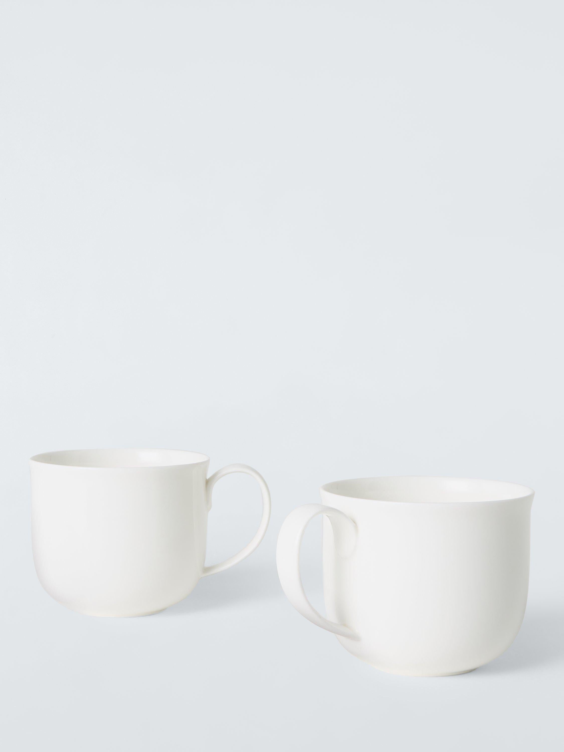 John Lewis Queensberry Hunt white bone china coffee mug set 380ml, UK version