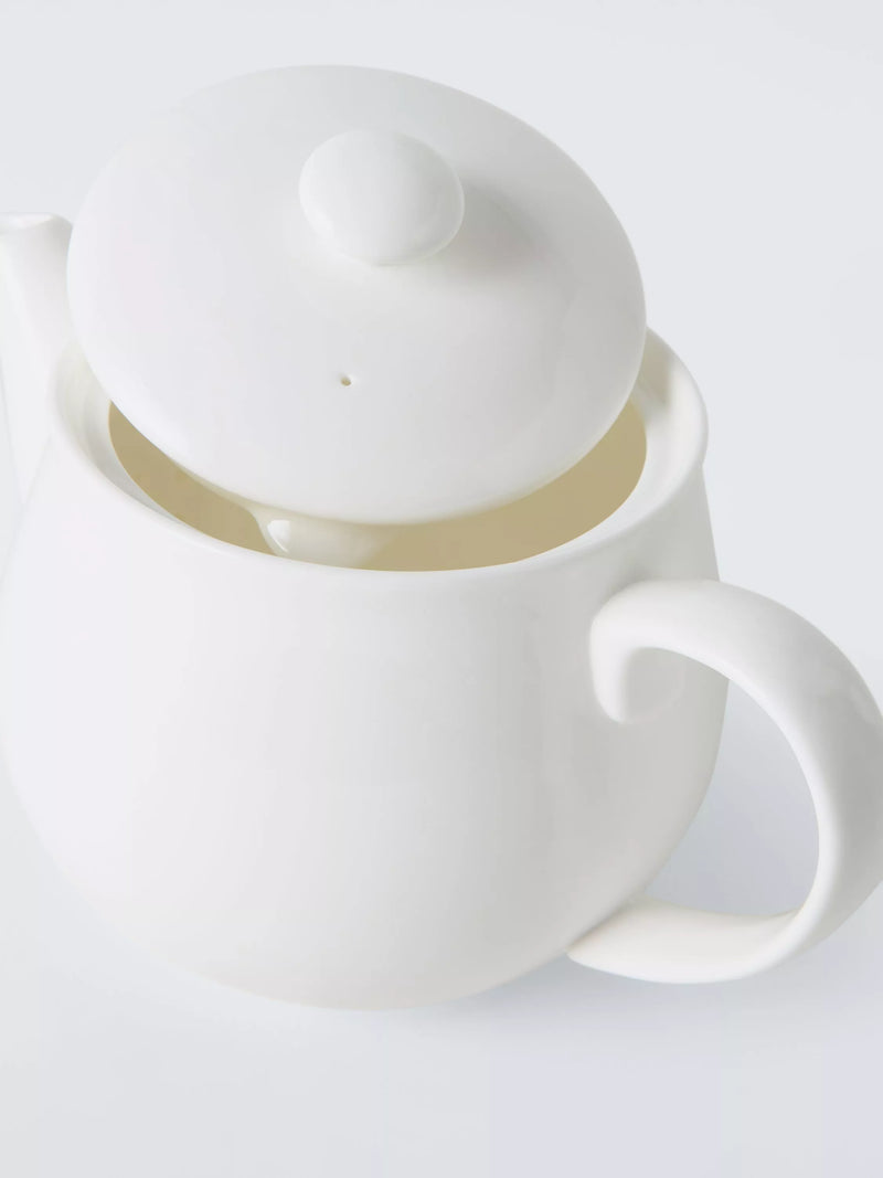 John Lewis Queensberry Hunt white bone china teapot 1.1L, UK version