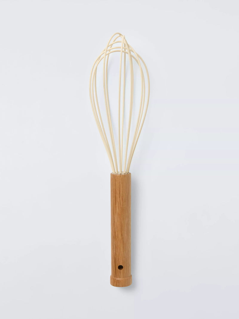 John Lewis wood handle silicone whisk, imported from the UK