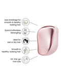 Tangle Teezer compact hairbrush Pink Matte Chrome (British brand)