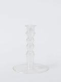 John Lewis clear glass bobbin candle holder H14 cm, UK version
