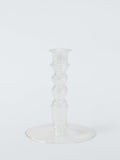 John Lewis clear glass bobbin candle holder H14 cm, UK version