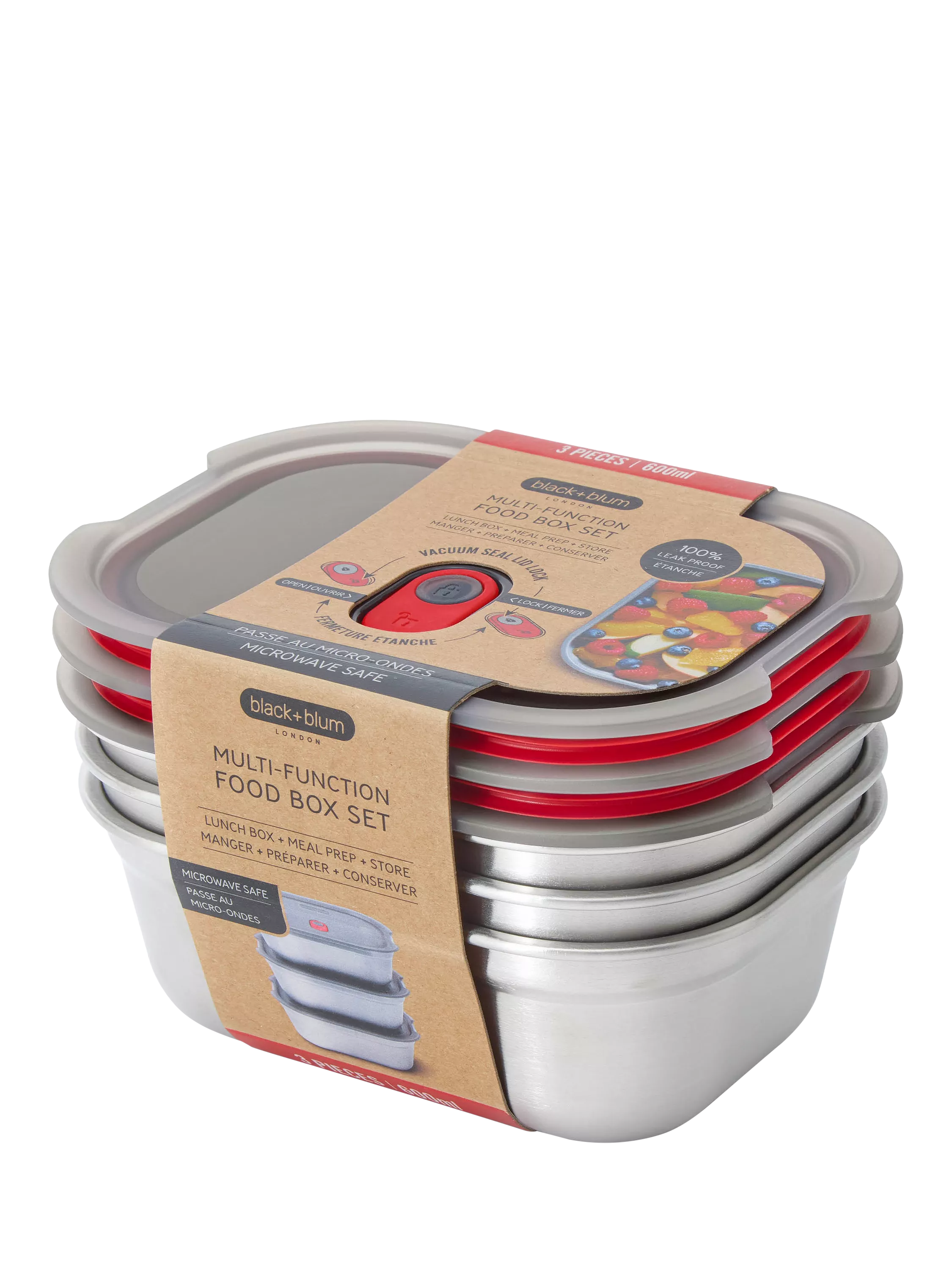 Black+Blum stainless steel lunch box set 600ml (British brand)