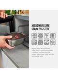 black+blum stainless steel lunch boxes set of 3 900ml, imported from the UK