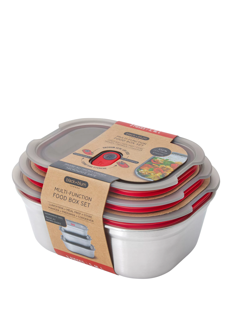 black+blum lunch boxes set of 3, imported from the UK