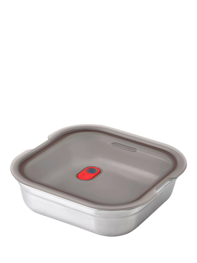 John Lewis black+blum Stainless Steel Microwaveable Square Lunch Box 1.4L- Buy online at McGrocer