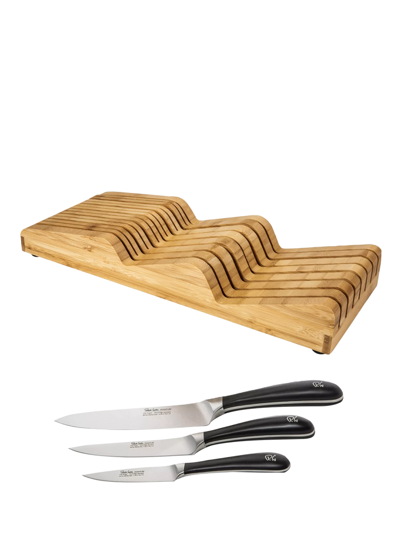 Robert Welch Signature Bamboo Knife Set 4 piece, imported from the UK