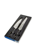 Robert Welch 2-piece knife set with chef's and bread knife (British brand)