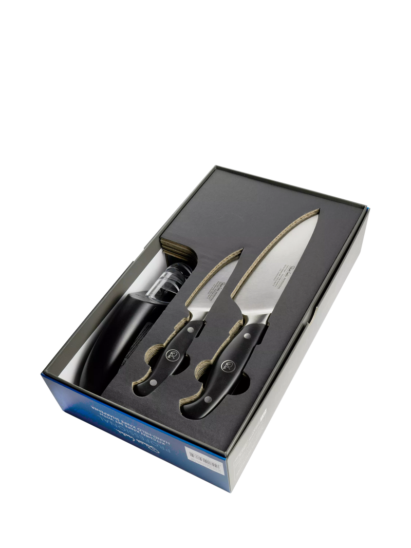Robert Welch 3-piece knife set 9cm 15cm with sharpener (British brand)