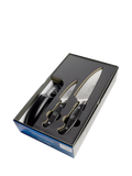 Robert Welch 3-piece knife set 9cm 15cm with sharpener (British brand)