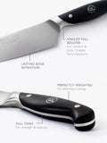 Robert Welch 3-piece knife set 9cm 15cm with sharpener (British brand)