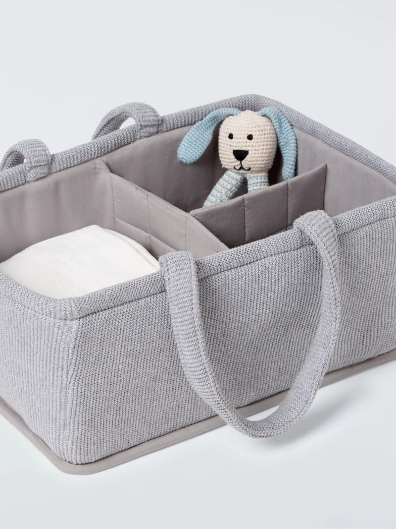 John Lewis knitted storage caddy with 3 compartments, UK version