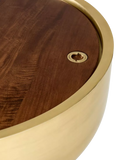 West Elm Drum Coffee Table Antique Brass UK version