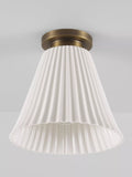 Original BTC Hector Pleat bone china ceiling light natural, UK version