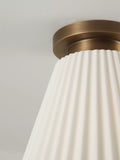 Original BTC Hector Pleat bone china ceiling light natural, UK version