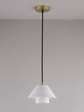 Original BTC Oxford double bone china shade pendant light, UK version