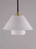 Original BTC Oxford double bone china shade pendant light, UK version