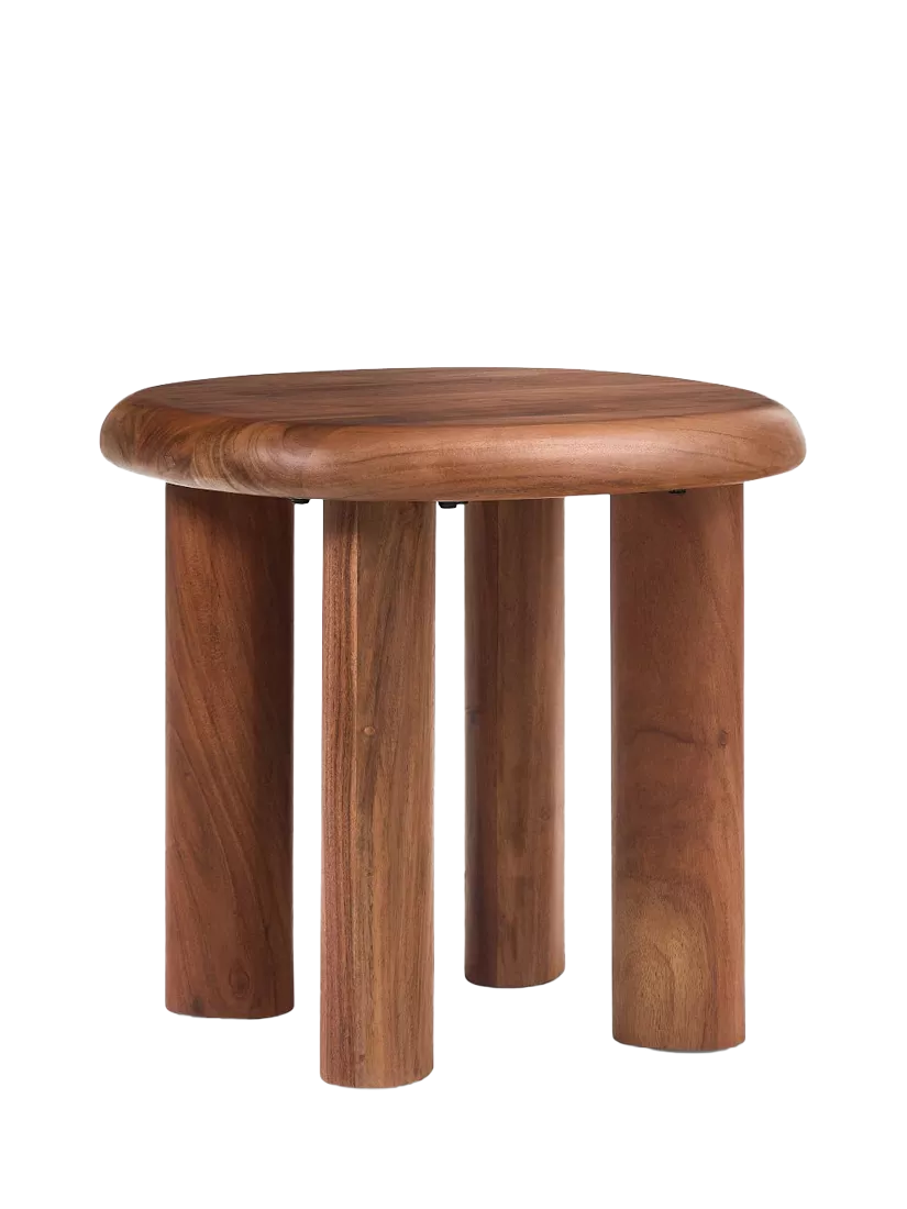 West Elm Cannellini acacia wood side table cool walnut, UK version