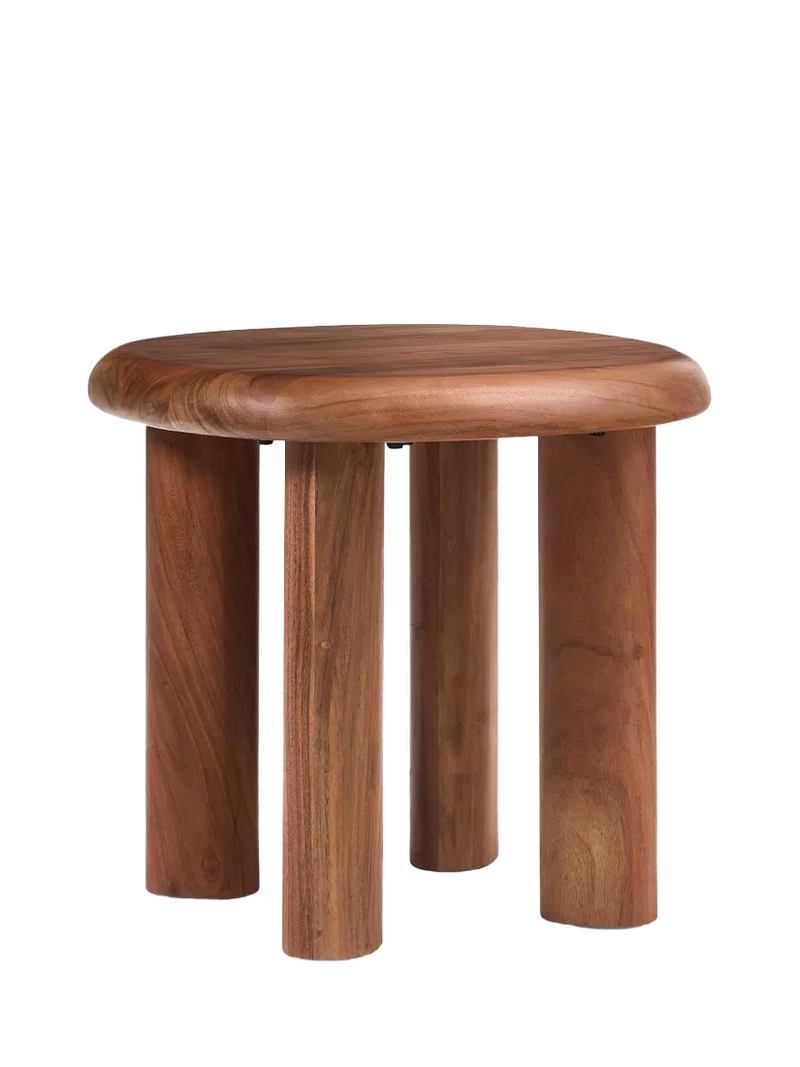 West Elm Cannellini acacia wood side table cool walnut, UK version