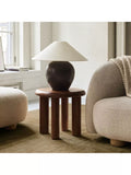 West Elm Cannellini acacia wood side table cool walnut, UK version