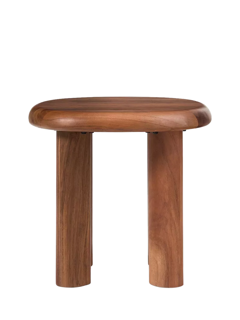 West Elm Cannellini acacia wood side table cool walnut, UK version