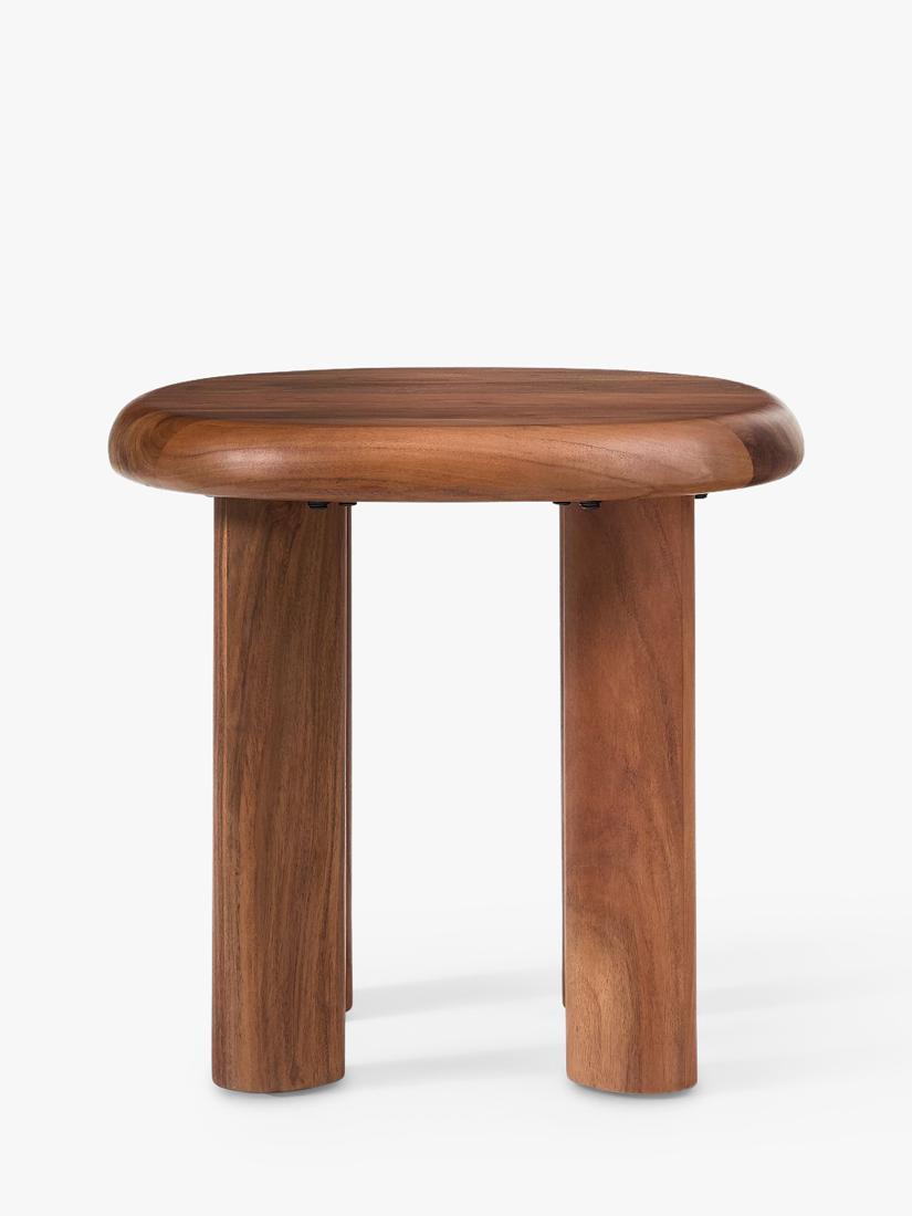 West Elm Cannellini acacia wood side table cool walnut, UK version