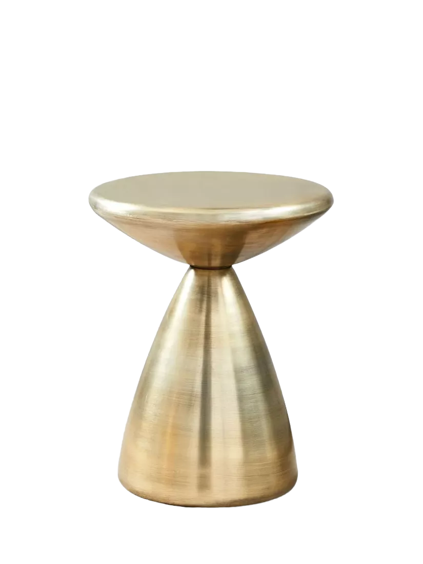 West Elm Cosmo side table antique brass 46x37cm (British brand)