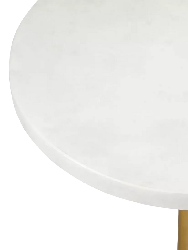 West Elm Hudson side table with marble top and walnut base, UK version