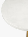 West Elm Hudson side table with marble top and walnut base, UK version