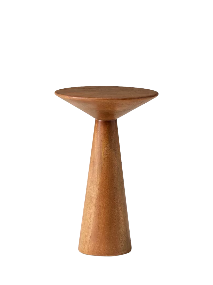 West Elm mango wood side table cool walnut 46cm, UK version