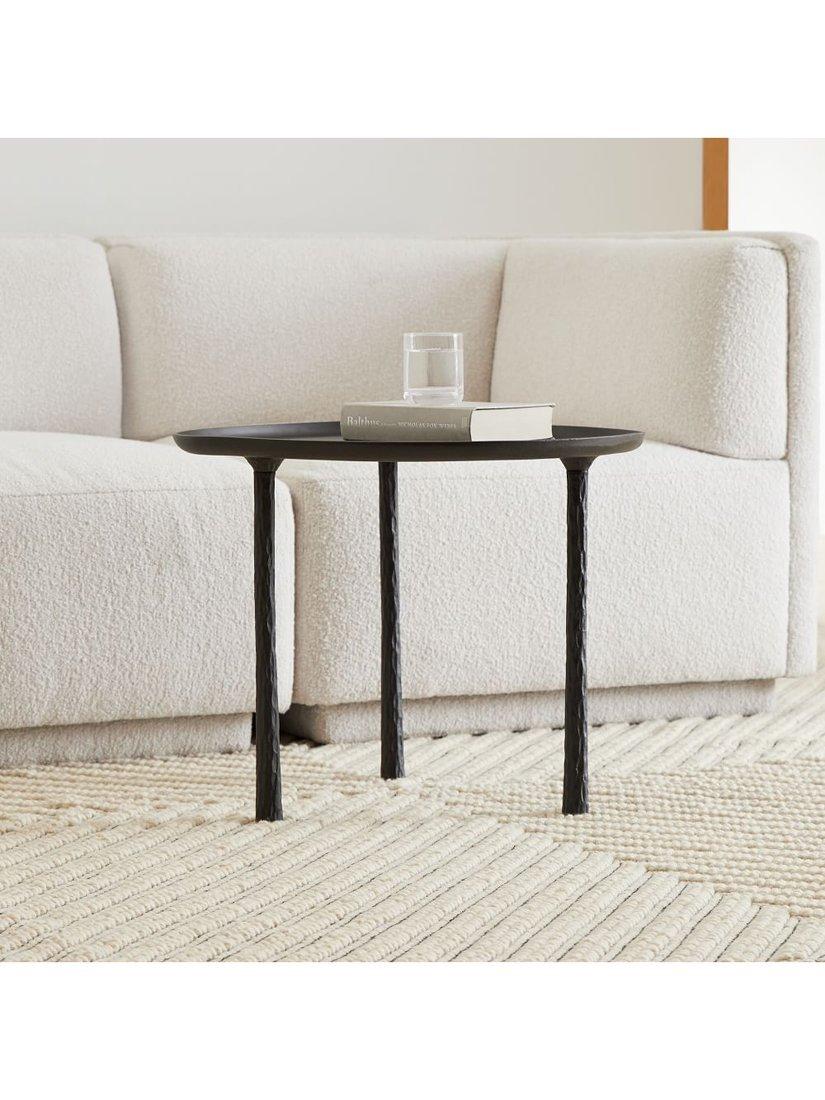 West Elm Sintra metal side table dark bronze 61cm (British brand)