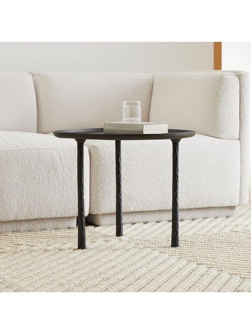 West Elm Sintra metal side table dark bronze 61cm (British brand)