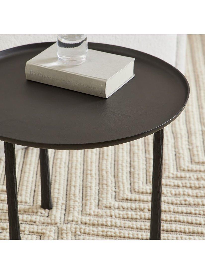West Elm Sintra metal side table dark bronze 61cm (British brand)